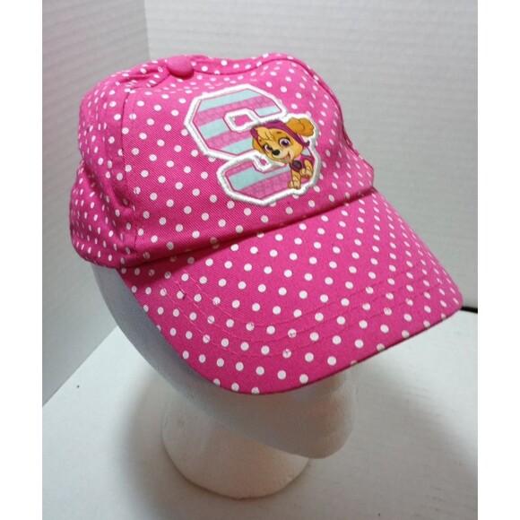 Paw Patrol Skye Pink Polkadot Hat Nickelodeon Youth Girls OSFM 2018 Embroidered - Picture 1 of 10